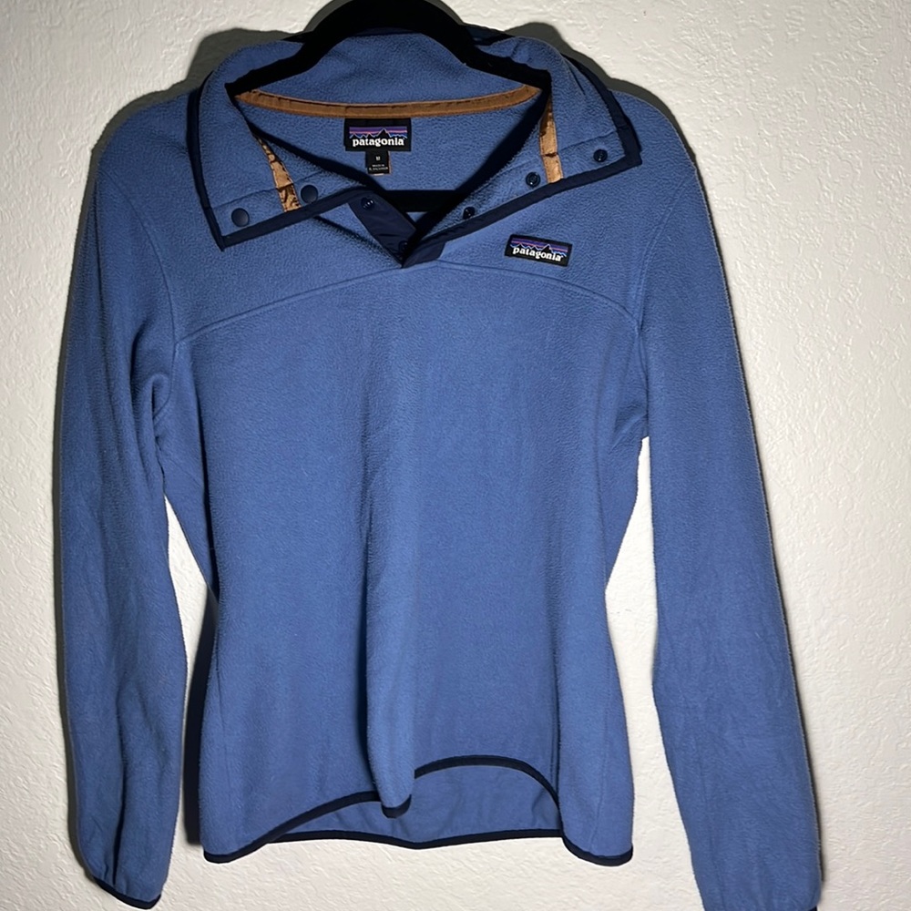 Patagonia Button Up Fleece Medium Blue